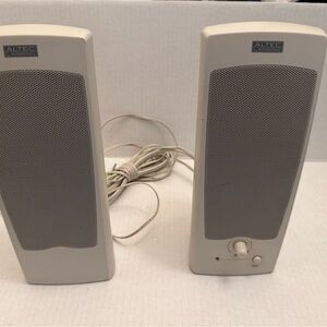 Altec Lansing White Computer Speakers with Volume Control